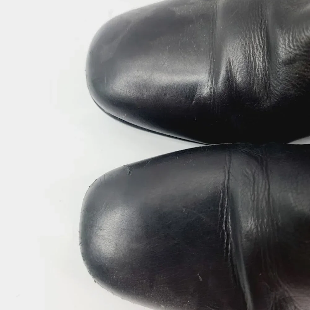 Prada Black Leather Ankle Boots